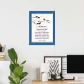 St. Francis von Assisi Gebet mit Magpie Birds Poster (Heimbüro)