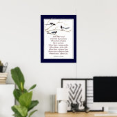 St. Francis von Assisi Gebet mit Magpie Birds Poster (Heimbüro)