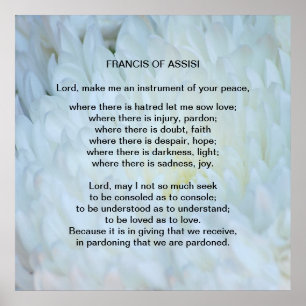 St Francis von Assisi-Gebet Poster