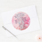 St. Francis von Assisi, Gebet Rose Blumengarten Runder Aufkleber (Umschlag)