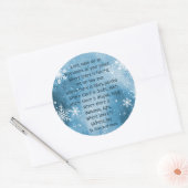 St. Francis von Assisi Gebet Schneeflocke Winter Runder Aufkleber (Umschlag)