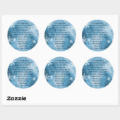 St. Francis von Assisi Gebet Schneeflocke Winter Runder Aufkleber (Blatt)