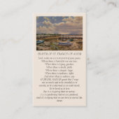 St. Francis von Assisi Gebet Sympathy Card Visitenkarte (Vorderseite)