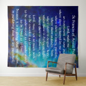 St. Francis von Assisi Gebet Wandteppich (Beispiel (Horizontal))