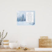 St. Francis von Assisi Gebet Winterschneewald Poster (Küche)