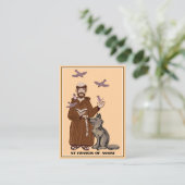 St. Francis von Assisi Gebetskarte Visitenkarte (Stehend Vorderseite)