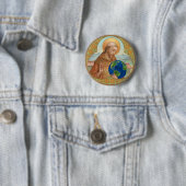 St. Francis von Assisi Holding Earth Button (Beispiel)