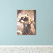 St. Francis von Assisi im Gebet Leinwanddruck (Insitu (Holzboden))
