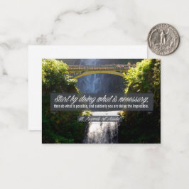 St. Francis von Assisi Inspiration Zitat "Doing" Mitteilungskarte