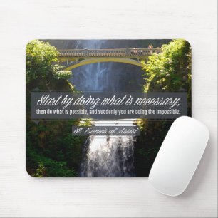 St. Francis von Assisi Inspiration Zitat "Doing" Mousepad