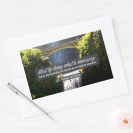 St. Francis von Assisi Inspiration Zitat "Doing" Rechteckiger Aufkleber