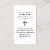 St. Francis von Assisi Lila grünes Orangengebet Visitenkarte (Rückseite)