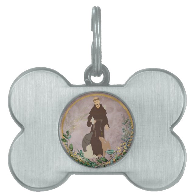 St. Francis von Assisi Marble Gold Pet Protector Tiermarke (Vorderseite)