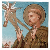 St. Francis von Assisi, Pater Seraphicus (SAU 040) Fliese (Vorderseite)