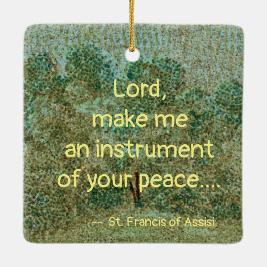 St. Francis von Assisi, Pater Seraphicus (SAU 040) Keramikornament (Rückseite)