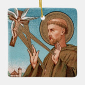 St. Francis von Assisi, Pater Seraphicus (SAU 040) Keramikornament (Vorderseite)