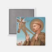 St. Francis von Assisi, Pater Seraphicus (SAU 040) Magnet (Vorderseite/Rückseite)