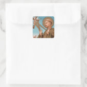St. Francis von Assisi, Pater Seraphicus (SAU 040) Quadratischer Aufkleber (Tasche)