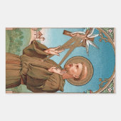 St. Francis von Assisi, Pater Seraphicus (SAU 040) Rechteckiger Aufkleber (Vorderseite)