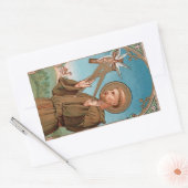 St. Francis von Assisi, Pater Seraphicus (SAU 040) Rechteckiger Aufkleber (Umschlag)