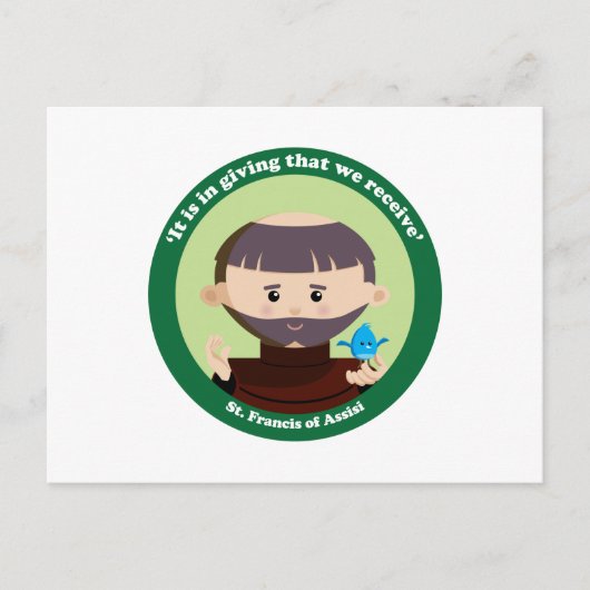 St. Francis von Assisi Postkarte (Vorderseite)