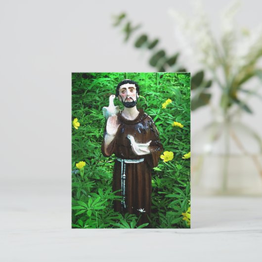 St. Francis von Assisi Postkarte (Stehend Vorderseite)