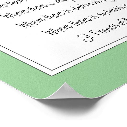 St. Francis von Assisi, Prayer Ring Necked Pheasan Poster (Ecke)