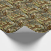 St Francis von Assisi predigend zu den Tieren Geschenkpapier (Ecke)