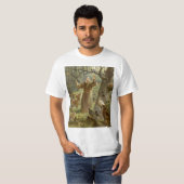 St Francis von Assisi predigend zu den Tieren T-Shirt (Vorne ganz)