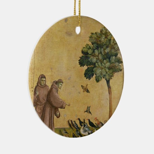 St Francis von Assisi predigend zu den Vögeln Keramikornament (Rechts)