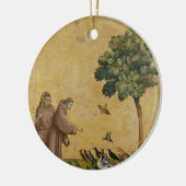 St Francis von Assisi predigend zu den Vögeln Keramikornament (Links)