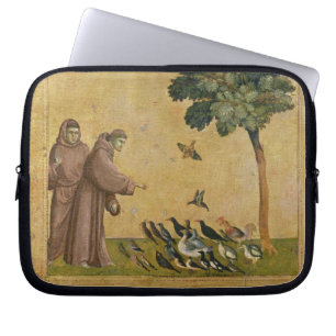 St Francis von Assisi predigend zu den Vögeln Laptopschutzhülle