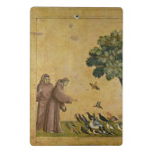 St Francis von Assisi predigend zu den Vögeln Mini Klemmbrett (Rückseite)