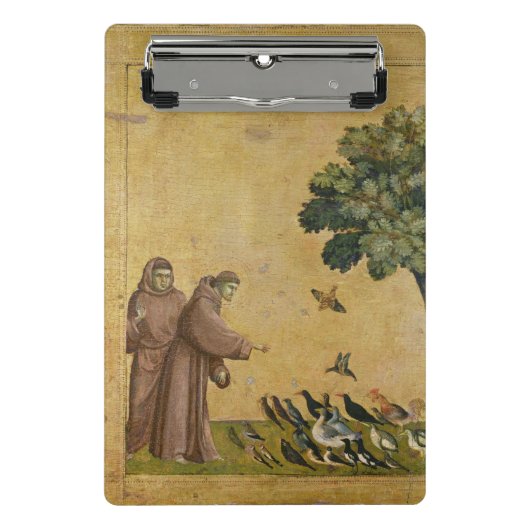 St Francis von Assisi predigend zu den Vögeln Mini Klemmbrett (Vorderseite)