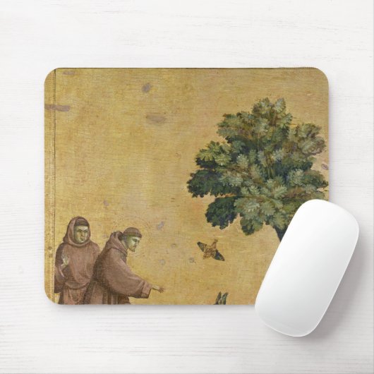 St Francis von Assisi predigend zu den Vögeln Mousepad (Mit Mouse)