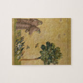St Francis von Assisi predigend zu den Vögeln Puzzle (Horizontal)