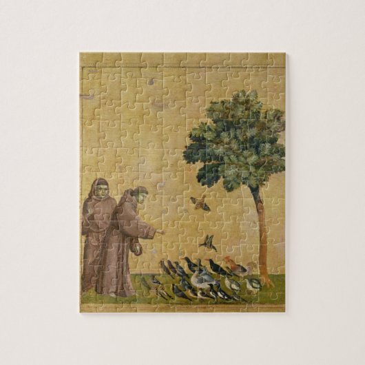 St Francis von Assisi predigend zu den Vögeln Puzzle (Vertikal)
