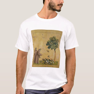 St Francis von Assisi predigend zu den Vögeln T-Shirt