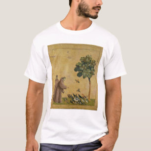 St Francis von Assisi predigend zu den Vögeln T-Shirt