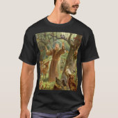 St. Francis von Assisi predigt den Tieren T-Shirt (Vorderseite)