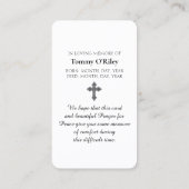 St. Francis von Assisi Roter Kardinal Bird Visitenkarte (Rückseite)