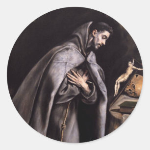 St. Francis von Assisi Runder Aufkleber