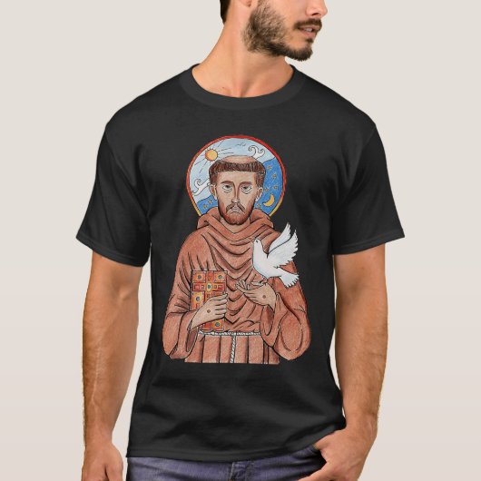 St. Francis von Assisi Schutzheilige der Tiere Cat T-Shirt (Vorderseite)