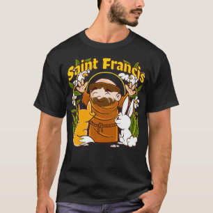 St. Francis von Assisi Schutzheilige der Tiere Cat T-Shirt