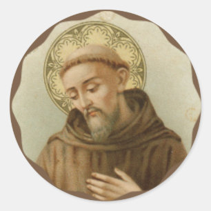 St. Francis von Assisi Schutzheilige der Tiere Runder Aufkleber