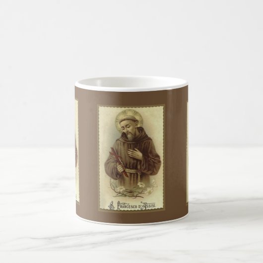 St Francis von Assisi-Schutzpatron der Tiere Kaffeetasse (Mittel)