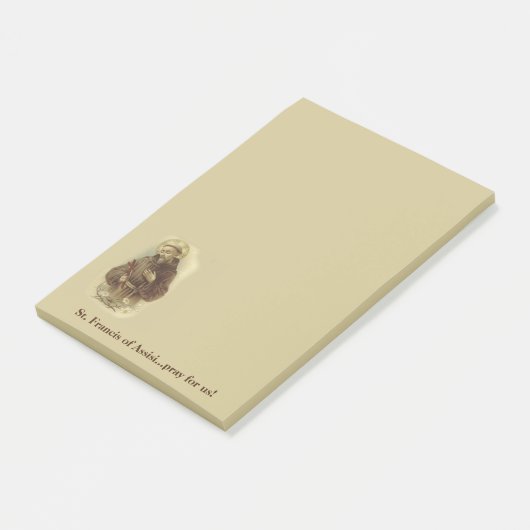 St Francis von Assisi-Schutzpatron der Tiere Post-it Klebezettel (angewinkelt)