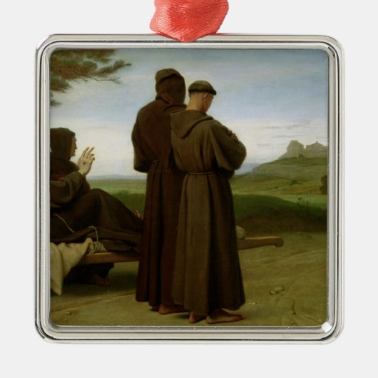 St Francis von Assisi Silbernes Ornament (Vorne)