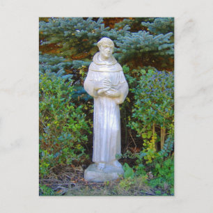 St. Francis von Assisi Statue im Hof. Postkarte