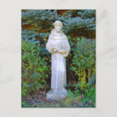 St. Francis von Assisi Statue im Hof. Postkarte (Vorderseite)